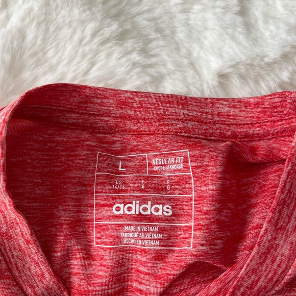 Adidas Heathered Red Tee - Picture 2 of 2